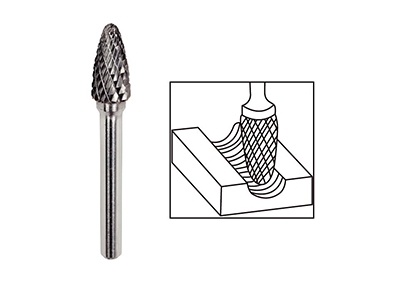 Rotary burrs type F - Arc Cylindrical with round head