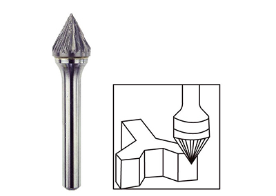 Rotary burrs type J - 60° Conical