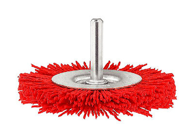 Nylong wheel brush with round shank