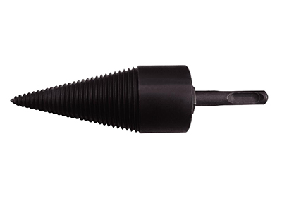 Wood splitting threaded drill bits