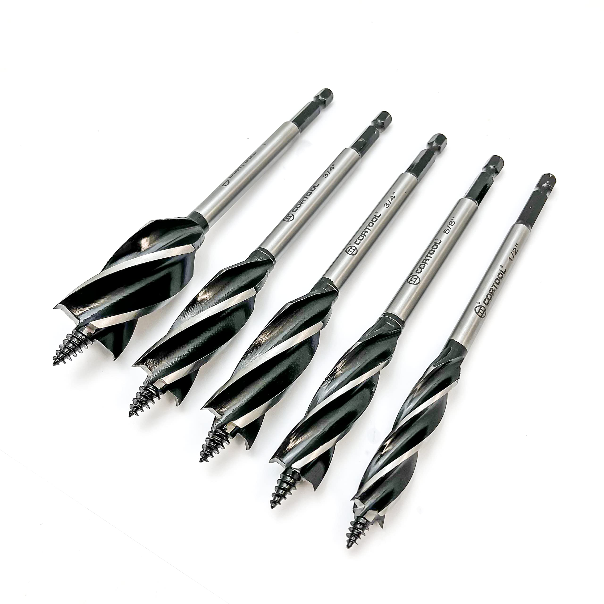 5pcs 4 flute Wood drill set