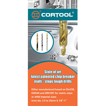 Cortool chip-breaker multi-steps tough drill bits